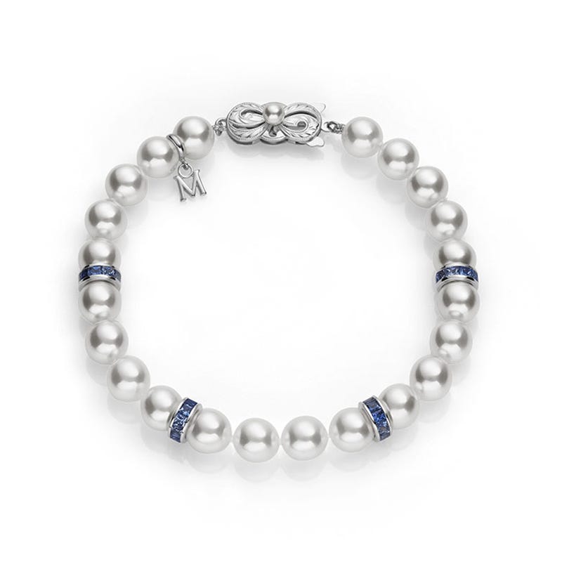 Mikimoto Classic White South Sea Cultured Pearl  Diamond Bracelet in White  Gold  MDA10025NDXWV001  Borsheims