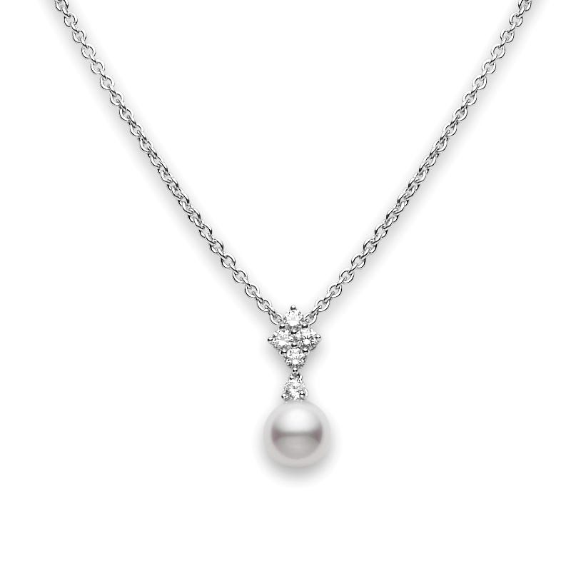 Mikimoto Pearl Pendant Solitaire Necklace