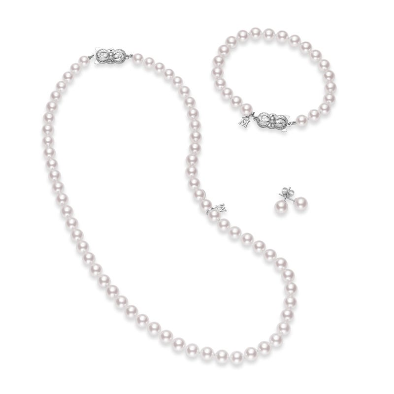 Akoya Cultured Pearl Three Piece Set